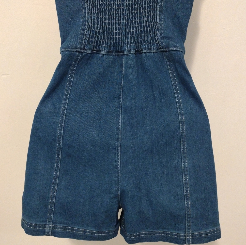 Fashion Nova Blue Denim Button-Front Romper - Picture 11 of 16